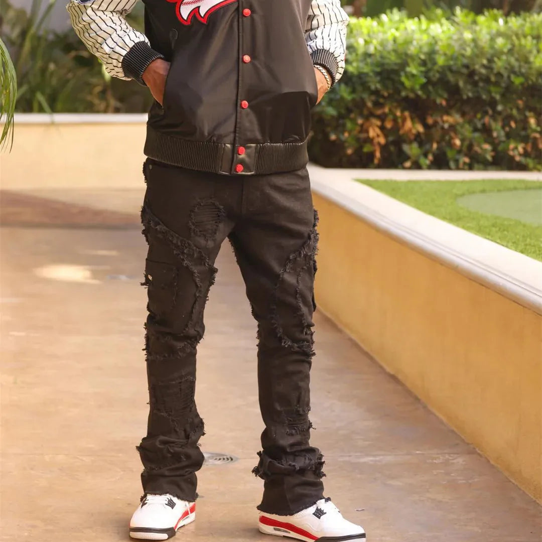 G Y D N™ || Trendy Gescheurde Stapeljeans