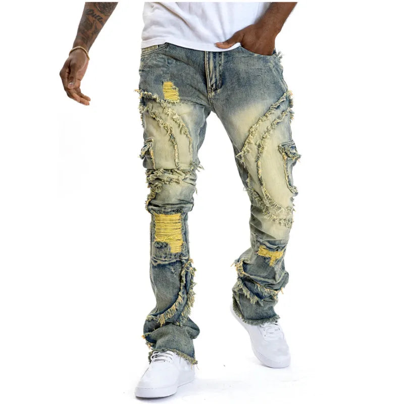 G Y D N™ || Trendy Gescheurde Stapeljeans