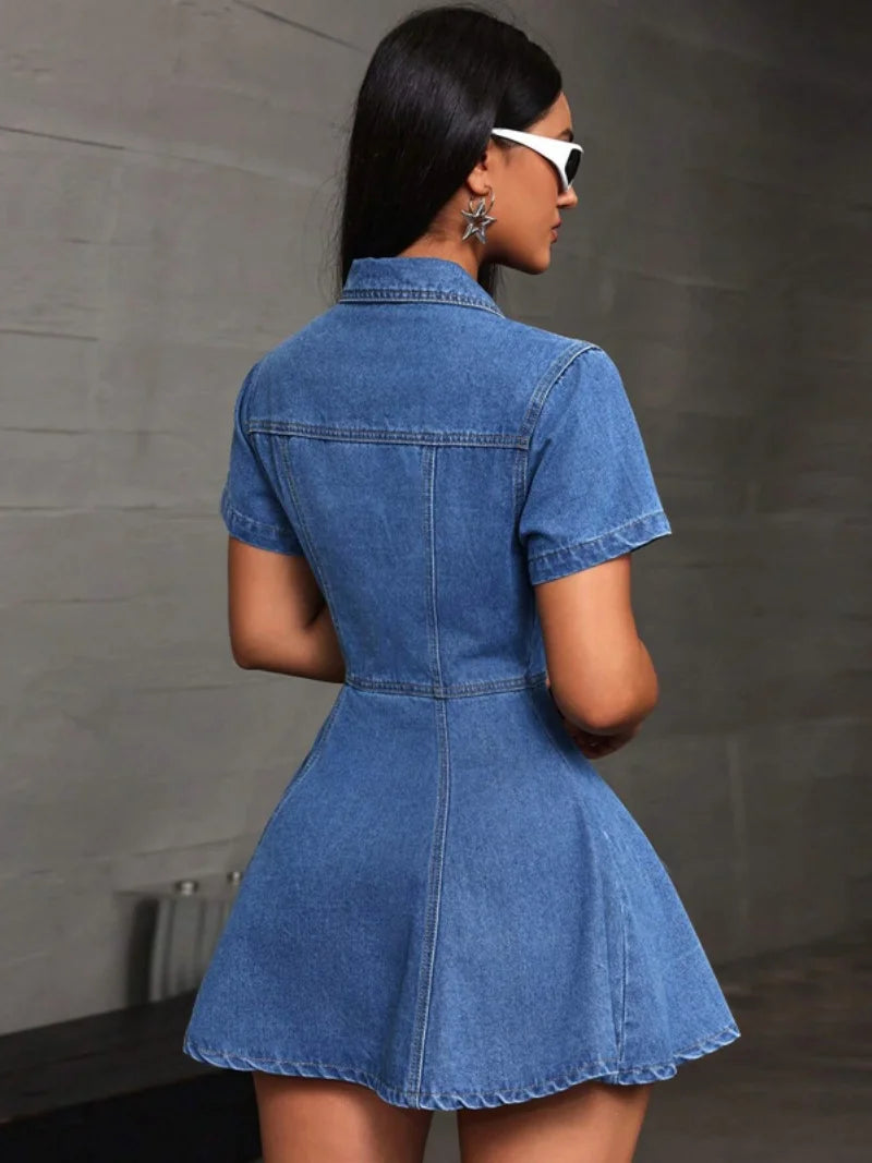 G Y D N™ || GYDN Dames Denim Jurk